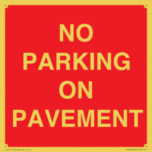 NO PARKING ON PAVEMENT